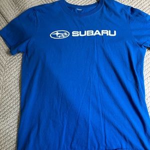 Blue Subaru tshirt Medium like new!